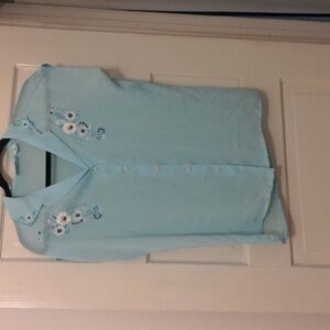 Sleeveless embroidered blouse